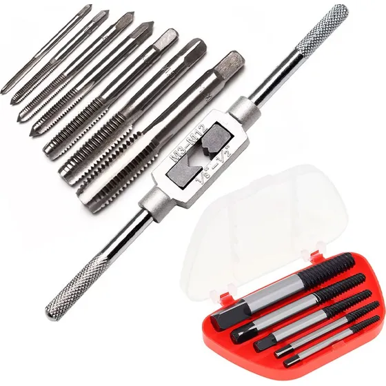 Kit Saca Parafuso Quebrado + Jogo De Machos Com Vira Macho