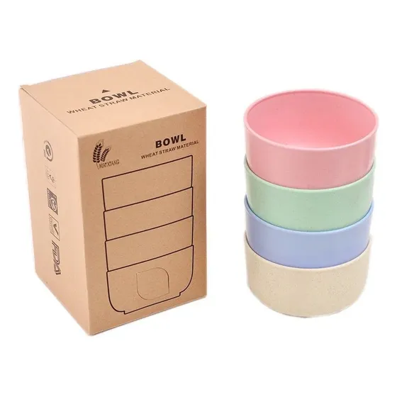 Bowl Set X 4 Fibra De Trigo - Amigable Con El Medio Ambiente