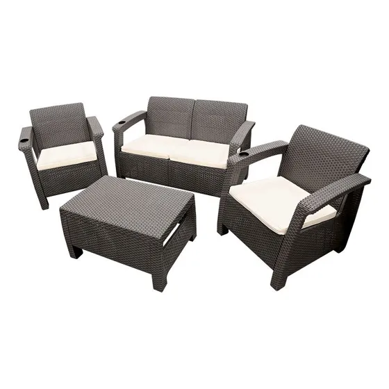 Set Juego De Muebles Para Terraza  Mesa Y Sillon