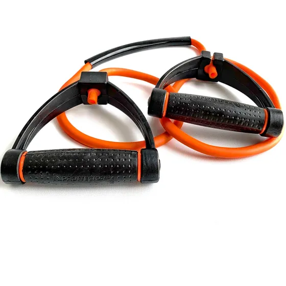 Extensor Elástico Com Manopla Ergonômica Leve Médio E Forte