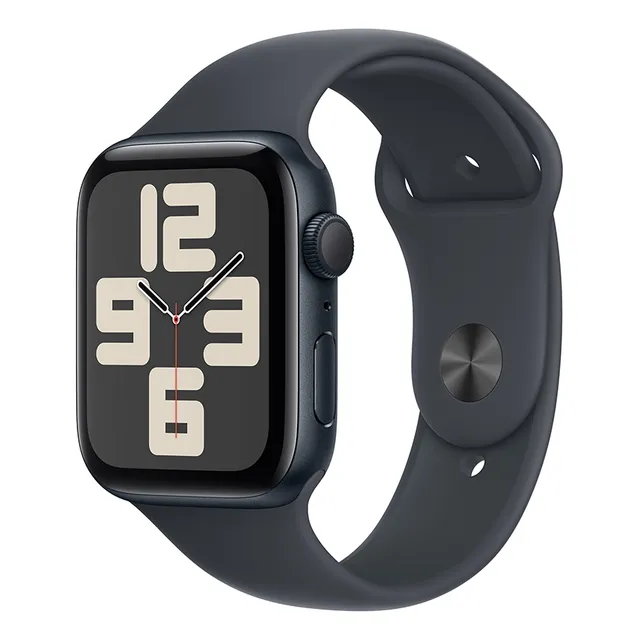 Apple Watch SE GPS • Caja de aluminio color medianoche de 44 mm • Correa deportiva color medianoche - M/L - Distribuidor Autorizado