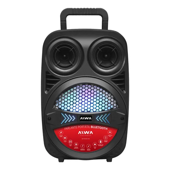 Parlante Bluetooth Portátil Party Aiwa 2500w Color Negro