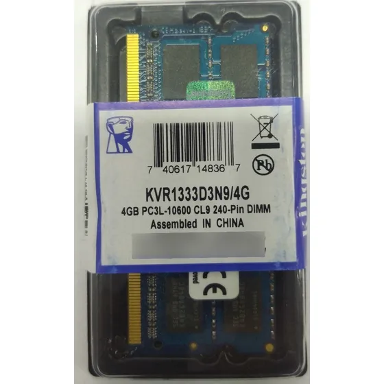 Memoria Ram Ddr3l 4gb 10600/1333 1.35v Kingston