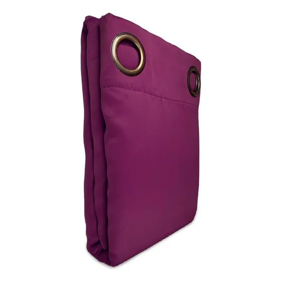 Set Cortina Térmica Blackout Victoria Doral 140x220 Color Lila