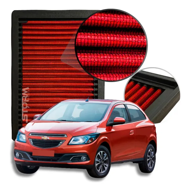 Filtro Ar Esportivo Chevrolet Onix Motor 1.0 Ano 2012 A 2016