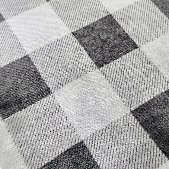 Rollo De Tela Polar Alaska Cuadros 150 Cm Ancho -  Gris Gris Cuadros