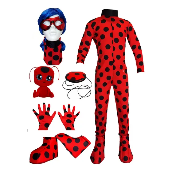 Disfraz Super Catarina Niña Con Peluche Bugg Lady Bug 6