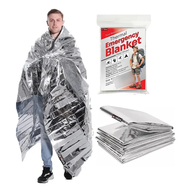 Manta Termica De Emergencia Mylar Aluminio Camping 