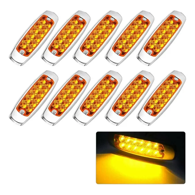 Foco Luces Led Posición Lateral Trocha Camión 12/24v 10 Unds