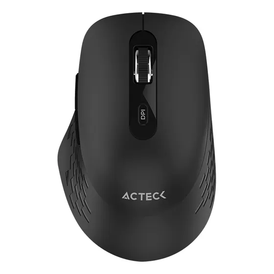 Mouse Acteck Optimize Flow Mi480 Ergonomico 1600dpi 6 Botones Inalambrico Usb 2.4 Ghz Negro