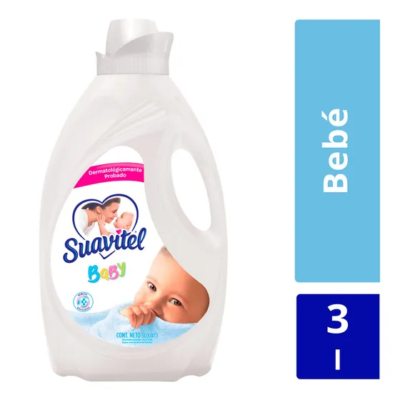 Suavizante Suavitel Bebe Para Ropa Antibacterial Hipoalergénico De 3l