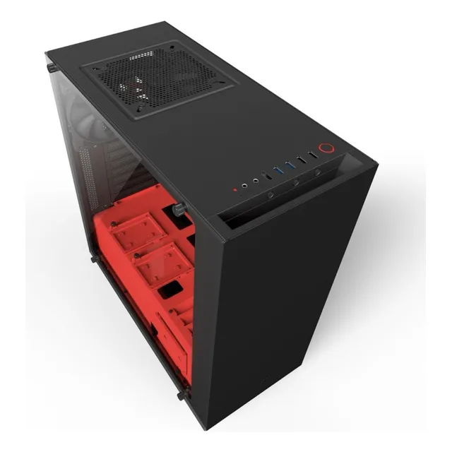 Gabinete Gamer Nzxt S340 Elite Negro Con Interiores Rojos Negro