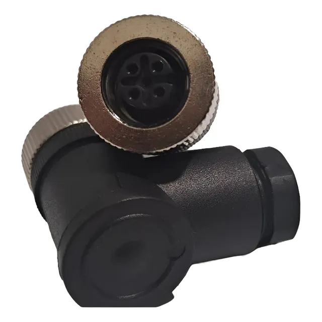 Conector Para Armar M12, Curvo, Hembra,  5 Pines