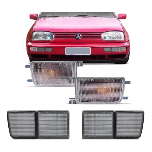 Kit 2 Faro Delantero Vw Golf Mk3 + 2 Lentes Dobles Oferta!!