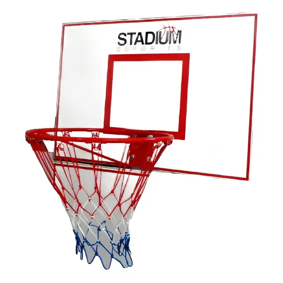 Tablero Y Aro De Basquet De Madera Apto Exterior Stadium