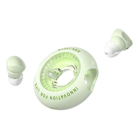 Auriculares Inalambricos Vention - Tiny T17 Bluetooth 5.3 - In Ear Hifi - 20 Horas - Resistente Al Agua Ipx4 - Manos Libres - Con Funda Para Estuche - Verde / Tactil / Microfono / Deporte - Nbrg0