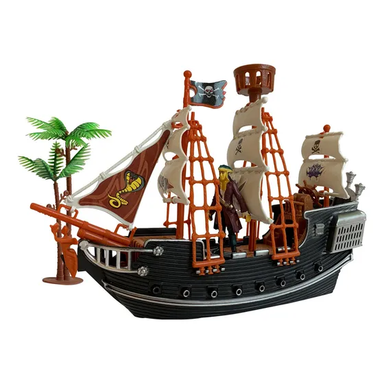 Set Barco Pirata De Lujo Incluye Pirata Y Accesorios