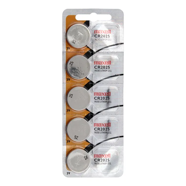 Pack 5 Pilas Cr2025 3v Maxell Tipo Botón Original