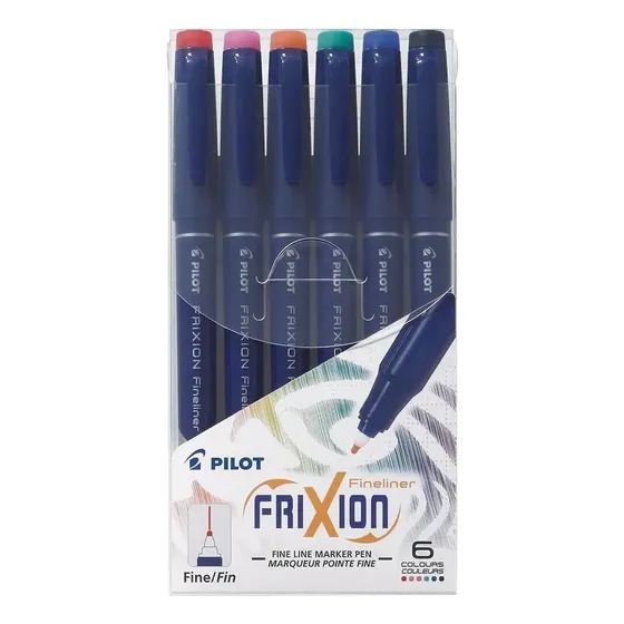 Microfibras Pilot Frixion 6 Colores Fineliner Borrable | Cuotas sin interés