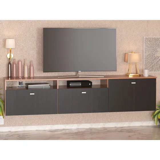 Mesa Rack Tv Led Flotante 1.80 Mts Moderno Melamina Modular