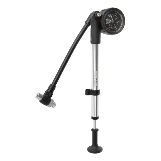 Bomba De Ar Beto P/ Calibrar Suspensão Bike 300psi Manômetro Cor Branco