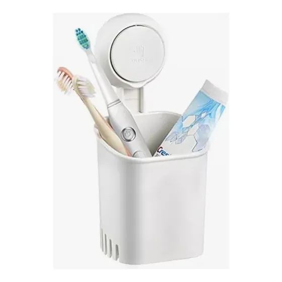 Soporte Para Cepillos De Dientes Con Ventosa Sopapa Blanco