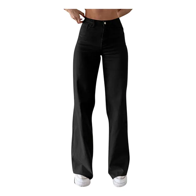 Pantalon Elastico Pierna Recta Nuevo Recto 2023 Para Mujer