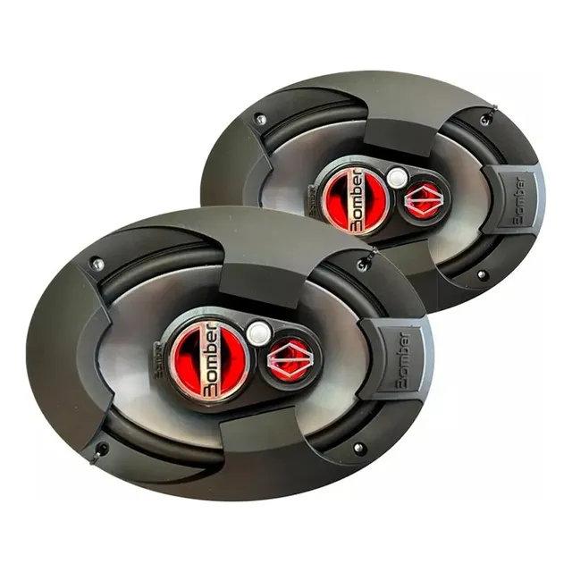 Par Parlantes 6x9 Pulgadas Bomber Bbr 75w Rms Cuatriaxial Color Negro