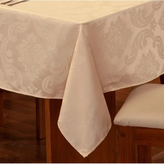 Toalha De Mesa Jacquard Luxo Mesa Grande 4 Metros - Palha