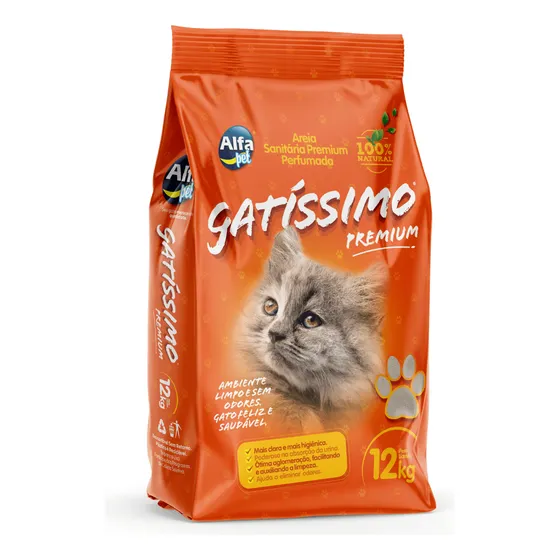 Areia Higiênica Gatíssimo Premium 12kg