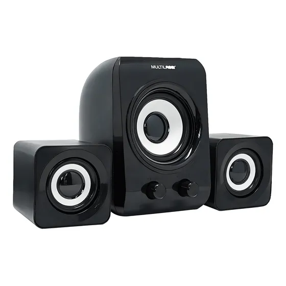 Caixa De Som 2.1 Multilaser Sp172 - 14w Rms - Usb Cor Preto 127/220V