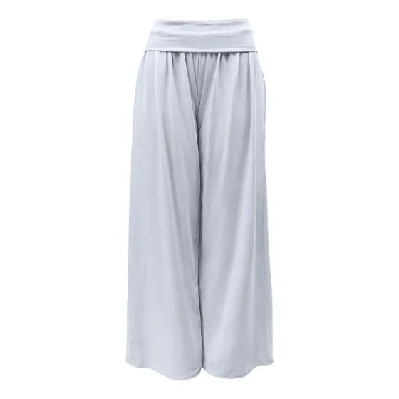 Calça Pantalona Plus Size Flare Feminina Cintura Alta Extras