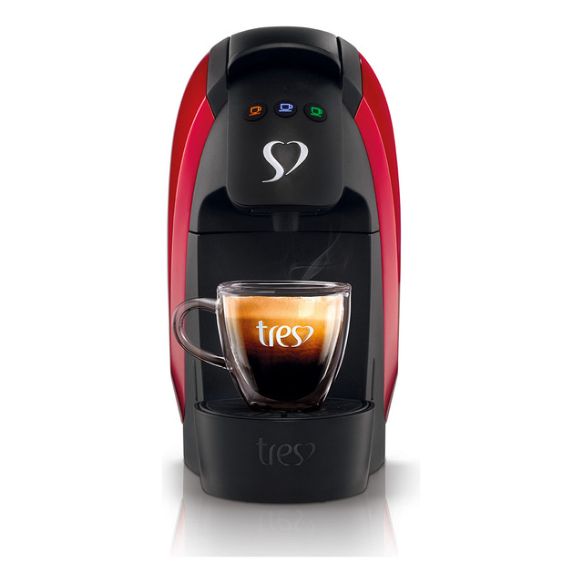 Cafeteira Espresso Luna Vermelha - Tres 3 Corações Cafeteira Espresso Luna Vermelha - Tres 3 Corações