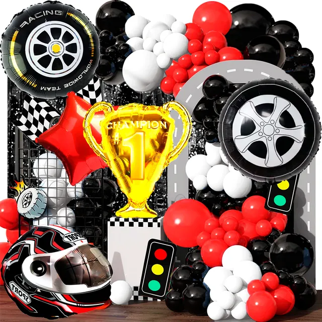 50 Art Globos Carrera Moto Casco Bandera Racing Auto 