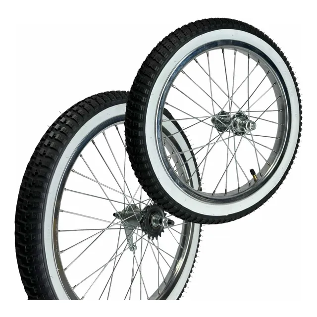 Rines Bicicleta Vagabundo R16-20 Con Llantas Cara Blanca