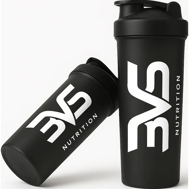Coqueteleira / Shaker Preta - Academia 600ml - 3vs Nutrition