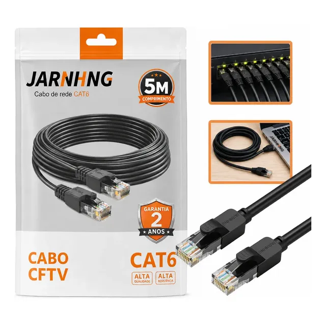 Cabo de rede Cat 6 de 5 metros