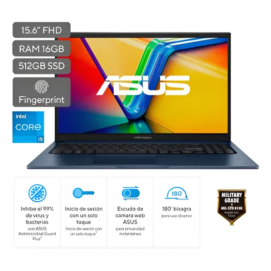 Portatil Asus Vivobook X1504va Core I5  16gb 512gb 15.6  Fhd