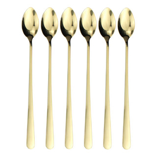 6 Cucharas Mango Largo Para Cafe Te Postres Acero Inoxidable 6 Cucharas Mango Largo Para Cafe Te Postres Acero Inoxidable