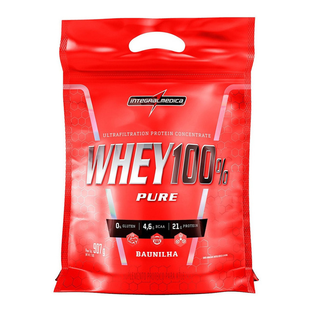 Whey 100% Pure Pouch 900g Baunilha Integralmédica Whey 100% Pure Pouch 900g Baunilha Integralmédica