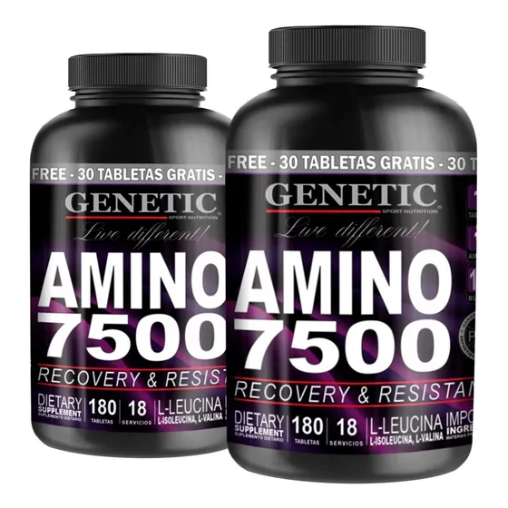 2 Amino 7500 180 Tab Genetic Crecimiento Muscular Definido