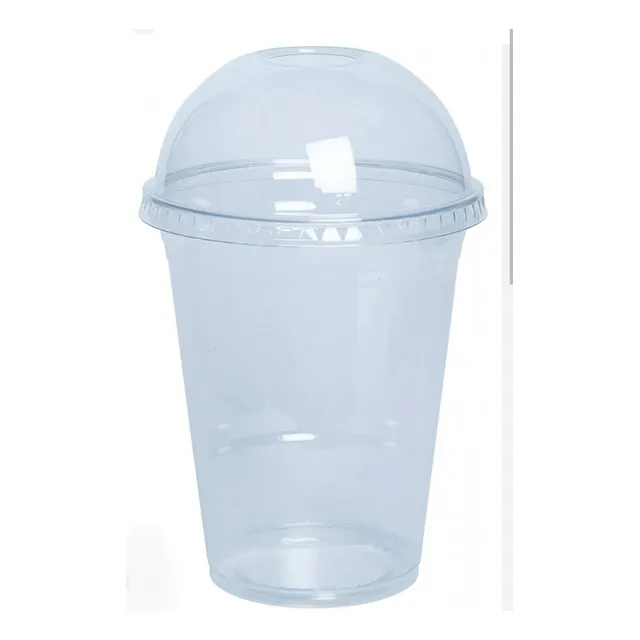 Vaso Tipo Cosecha 14 Onz X 100 Uni Con Tapa Domo Para Pitill