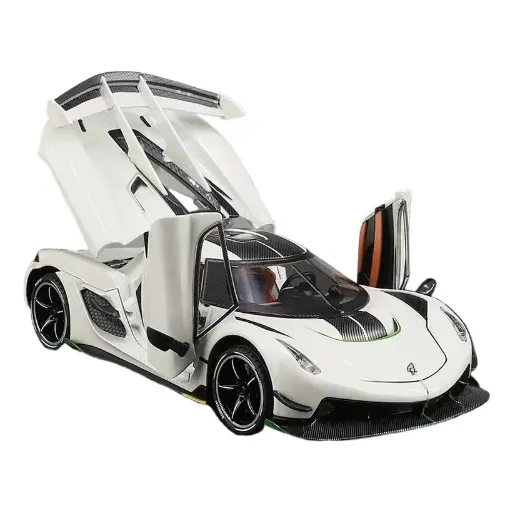Miniatura De Carro Koenigsegg One1 Branco 1:24 Fantástico