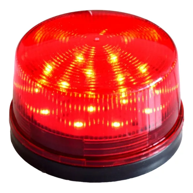 Baliza Luz De Emergencia Destellante De 12 Vdc Color Naranja