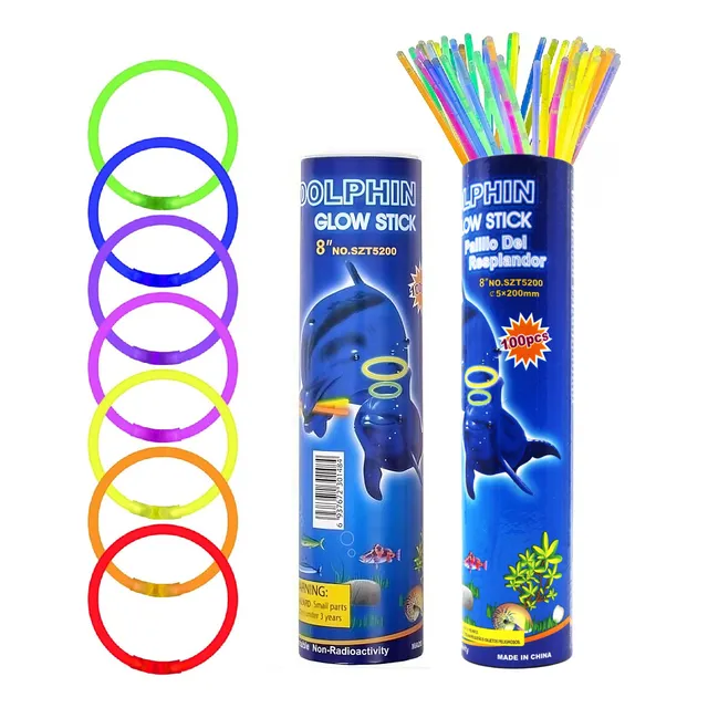 Pulseras Flúo Pack De 300 Unidades Luminosas Colores Neón Ax