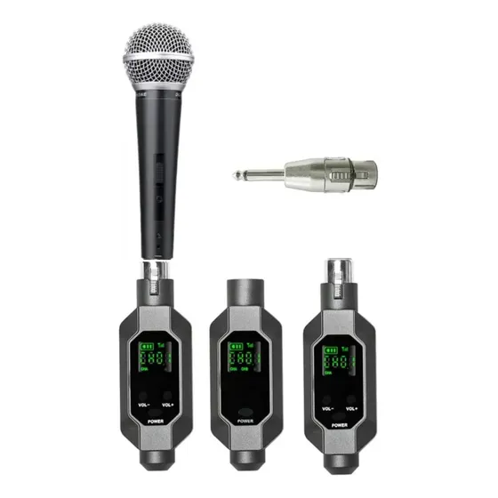 Sistema Adaptador Receptor Transmissor Uhf P Microfone S/fio