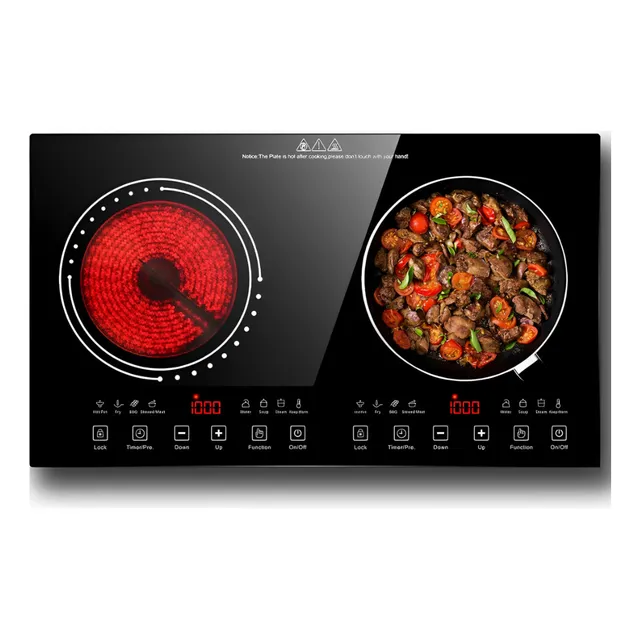 Estufa De Inducción 2 Puestos Digital 1200w Cada Hornilla