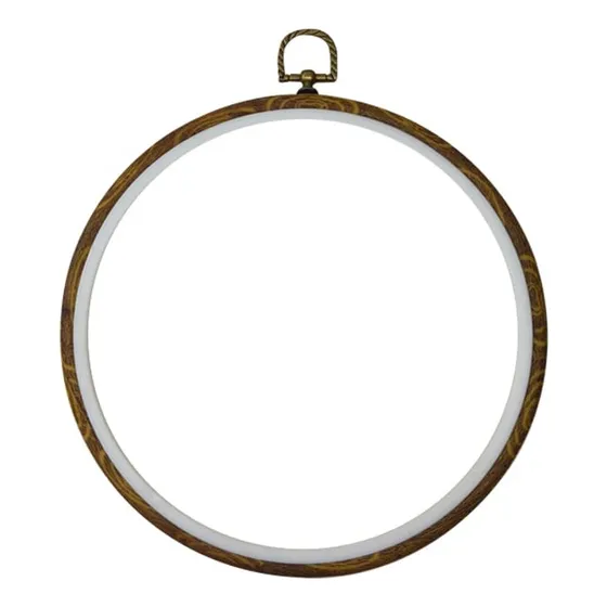 Bastidor Flexi Simil Madera Silicona Bordado 21,8cm Hebillaf