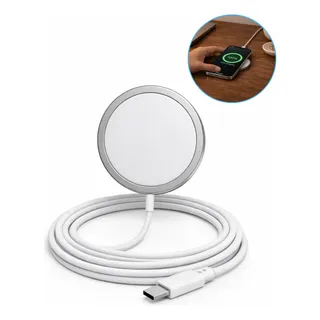 Carregador Magnético Fam Magsafe Usb-c 15w P/ iPhone 12 A 16 Branco