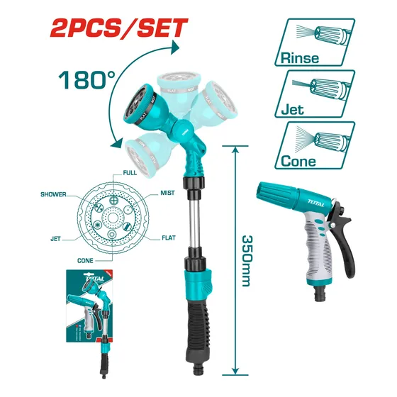 Set De Regaderas Jardin 2 Piezas Total Tools
